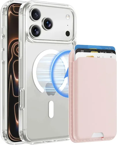 Miniatura 32 de Funda magnética para iPhone 12 Pro Max, cartera magnética desmontable con soporte para tarjetas, [compatible con MagSafe] grado militar, a prueba