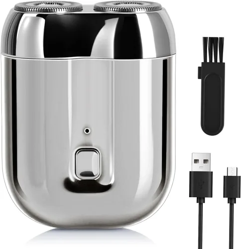 Miniatura 9 de Nueva mini afeitadora eléctrica para hombres, afeitadora de doble cabeza de bolsillo, afeitadora portátil para hombres, afeitadora eléctrica Azul