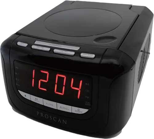 Miniatura 2 de Sylvania Radio reloj despertador con reproductor de CD y carga por USB
