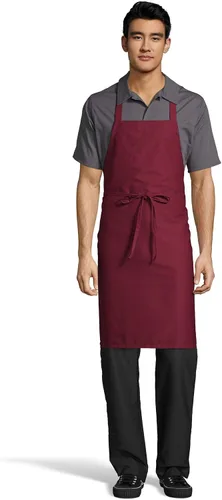 Miniatura 6 de Uncommon Threads Delantal con peto de restaurante clásico unisex para uniforme de trabajo