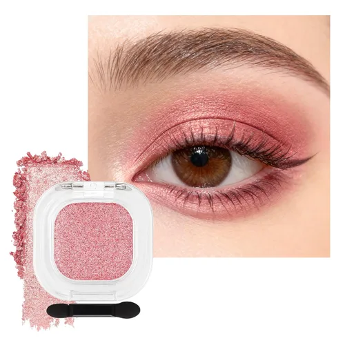 Miniatura 23 de Erinde Sombra de Ojos Negra, Sombra de Ojos Mate en Polvo Compacto, Maquillaje de Párpado de Tono Mate para Mujeres, Alta Pigmentación, Larga 01#
