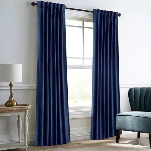 Miniatura 13 de Dreaming Casa Cortinas de terciopelo para oscurecer la sala de estar, con aislamiento térmico, bolsillo para barra, pestaña trasera, cortina de Camel
