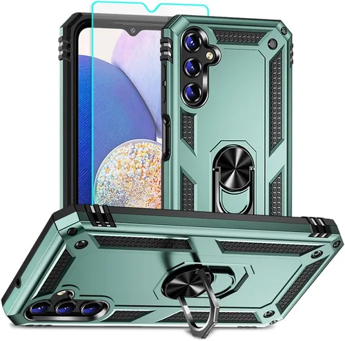 Miniatura 25 de Funda para Samsung Galaxy A12, Samsung A12 con protector de pantalla HD, [grado militar de 16 pies probada en caídas], anillo protector a prueba