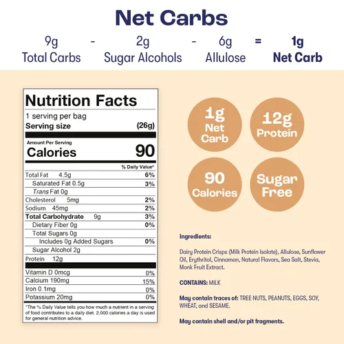 Miniatura 2 de Schoolyard Snacks Keto Cereal – Rollo de Canela 12g Proteína, Bajo en Carbohidratos, Bajo en Azúcar, Bajas Calorías Sin Gluten, Sin Granos, Apto