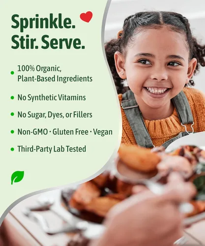 Miniatura 8 de InviNutri Superalimento en polvo para comedores sensoriales y quisquillosos. Una cucharada diminuta - 40 veces rica en nutrientes, 30 mg