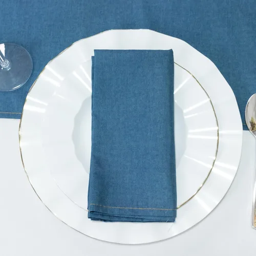 Miniatura 85 de Efavormart - Juego de 5 servilletas de tela de 20 x 20 pulgadas, servilletas de cena naranjas sin costuras, servilletas de mesa de lino lavables