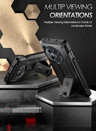 Miniatura 4 de Funda Poetic Revolution Compatible con OnePlus 12R 5G (2024), con protector de pantalla integrado, funciona con identificación por huellas