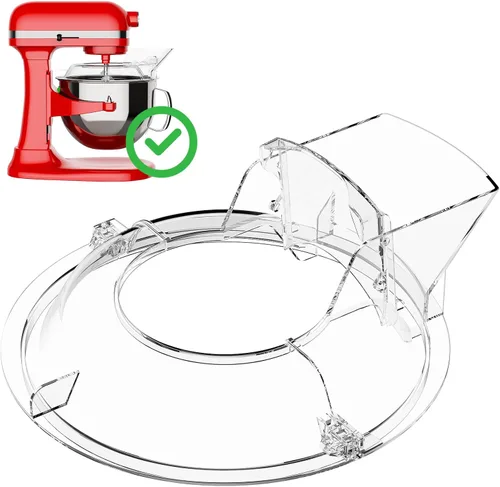 Miniatura 8 de Escudo de vertido para mezclador KitchenAid, protector contra salpicaduras para batidora de pie de ayuda de cocina, funciona con cuencos mezcladores