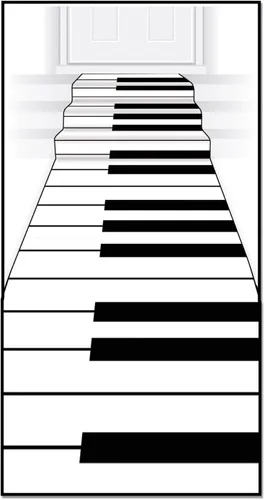 Miniatura 4 de Beistle Decoraciones de teclado de piano de 2 piezas, novedad para corredores de pasillo para suministros de fiesta temática musical