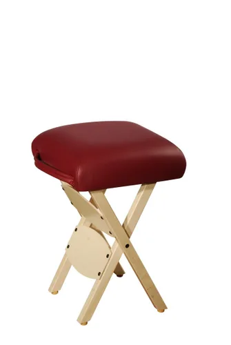 Master Massage Tables Taburete de masaje plegable de madera ligero, color burdeos