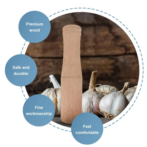 Miniatura 10 de DOITOOL Muddler de madera para cócteles de 6.8 pulgadas – Herramienta profesional de madera para bebidas de frutas Mojitos – Bartender Mashing Stick
