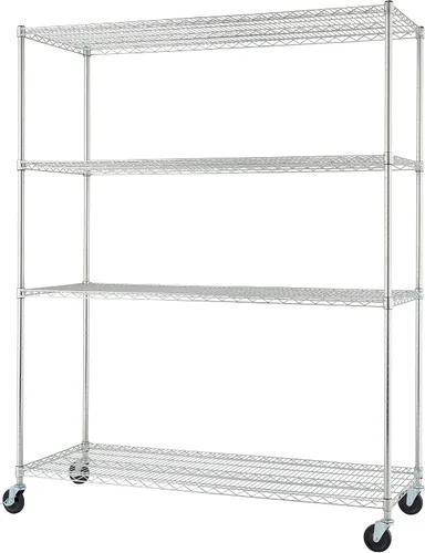 Miniatura 14 de Trinity Basics - Estantería de alambre ajustable de 3 niveles con ruedas para organización de cocina, almacenamiento de garaje, cuarto de EcoStorage