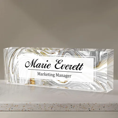 Miniatura 12 de Placa de identificación para escritorio, placa de nombre de escritorio personalizada, accesorios de escritorio de oficina acrílicos, regalos
