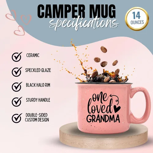 Miniatura 3 de Bonita taza de café divertida para abuela, regalos divertidos únicos para abuela, abuela de nietos, tazas de café y tazas con citas Una Abuela Amada