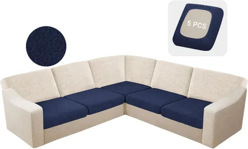 Miniatura 49 de HDCAXKJ - Fundas impermeables para cojín de sofá modular, fundas elásticas para cojín de sofá de esquina, fundas protectoras de muebles de jacquard
