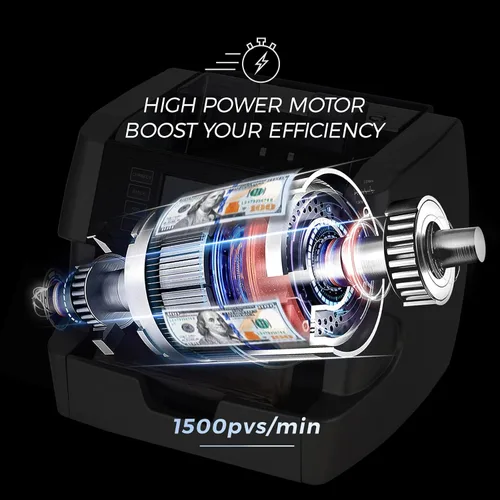 Miniatura 5 de NUCOUN Máquina mezclada plata del contador del dinero de la denominación VC-7 y impresora térmica del recibo VCP-80 262.5 ft m
