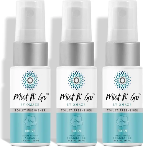 Miniatura 41 de Mist N' Go by Omaze - Aerosol de Baño de Viaje para Inodoro Eliminador de Olores - Aerosol de Inodoro de Viaje para Ambientador de Aire de Baño