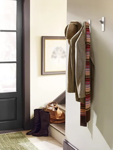 Miniatura 3 de Amerock HBX37014G10 - Gancho decorativo de pared Apex de una sola punta, gancho de níquel satinado para abrigos, sombreros, mochilas, bolsos
