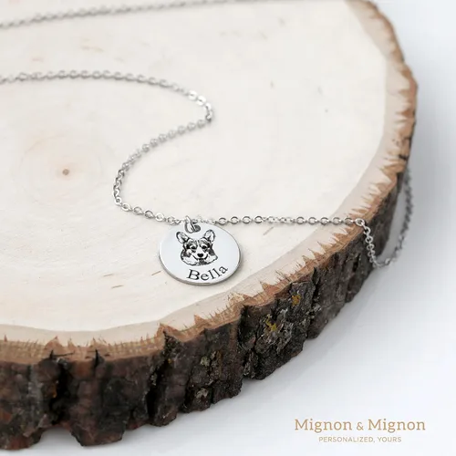 Miniatura 4 de Collar MignonandMignon LCN-AP personalizable, joyería con diseño de gato y perro, portaretratos, regalo único.