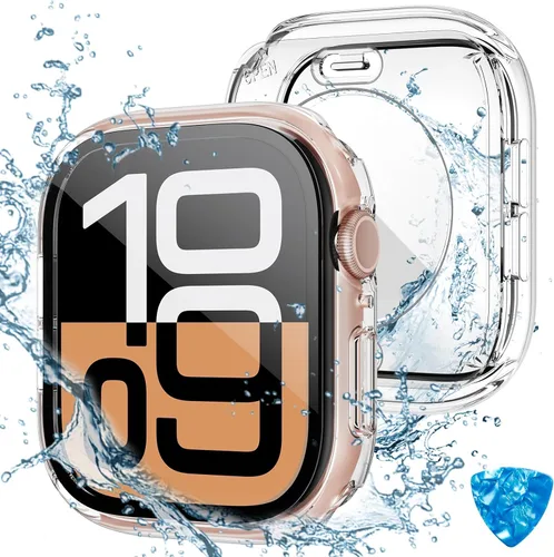 Miniatura 18 de Tensea - Funda protectora de pantalla impermeable para Apple Watch (2 en 1) para Apple Watch Serie SE 7, 5, 4, accesorios de 41 mm, iWatch protector