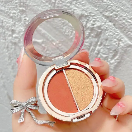 Miniatura 3 de sombra de ojos de doble color, paleta de maquillaje de ojos de alto pigmento, polvo de sombra de ojos metálico brillante mate, maquillaje de ojos