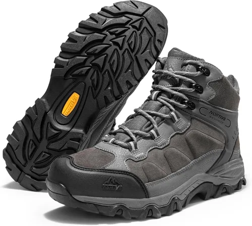 Miniatura 9 de NORTIV 8 - Botas de senderismo impermeables para hombre, zapatos de montañismo ligeros para exteriores