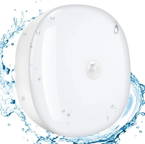 Luz de techo LED con batería inalámbrica con sensor de movimiento, 300 lúmenes, 5 W, para interiores y exteriores, armario, despensa, escalera,