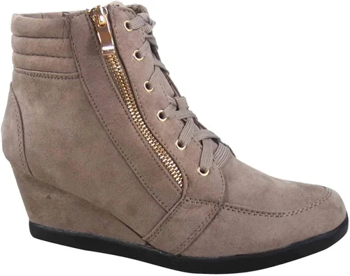 Miniatura 2 de FZ-Peggy-56 - Zapatillas de deporte para mujer con puntera redonda con cordones Beige 85