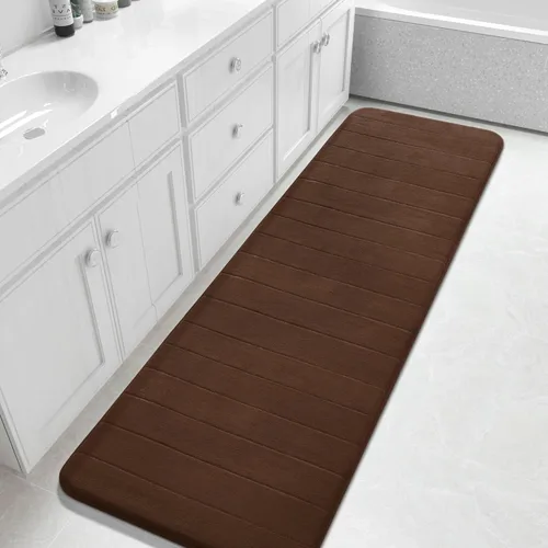 Miniatura 82 de Yimobra Tapete de baño de espuma viscoelástica, súper suave, absorbente, antideslizante, de secado rápido, lavable a máquina, tapete para bañera