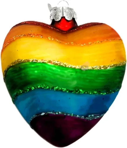 Miniatura 2 de Noble Gems™ Pride - Adorno de cristal de arco iris, Navidad