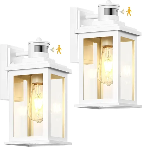 Miniatura 19 de VIANIS Luz negra grande con sensor de movimiento para exteriores de 15 pulgadas, aplique de iluminación exterior, iluminación exterior del atardecer
