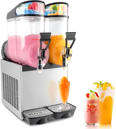 ROVSUN Margarita Machine - Máquina de granizado de 8 galones / 30 L, 15 L x 2 tanques, máquina comercial granizado y modos de jugo, fabricante de