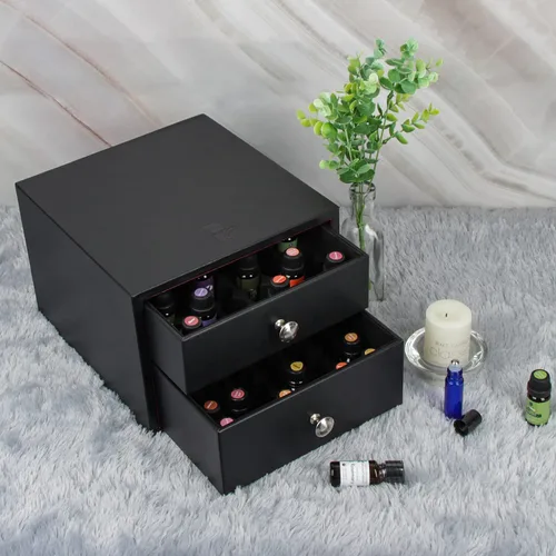 Miniatura 8 de J JACKCUBE DESIGN Caja organizadora de aceites esenciales, con capacidad para 96 botellas de aceites esenciales de 5 a 0.5 fl oz, botellas