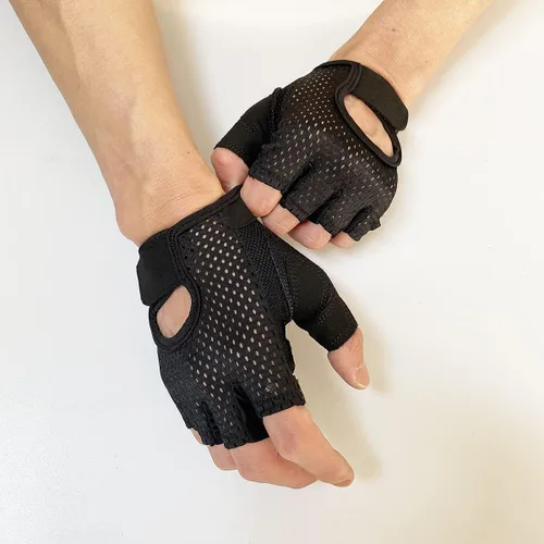 KEYDUACU Guantes de entrenamiento, levantamiento de pesas, guantes de ejercicio sin dedos, para hombres y mujeres, guantes de fitness