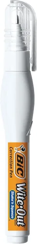Miniatura 4 de BIC Wite-Out - Pluma correctora Shake 'n Squeeze, 8 ml de líquido corrector, paquete de 4 bolígrafos correctores blancos, fácil, limpia y fácil
