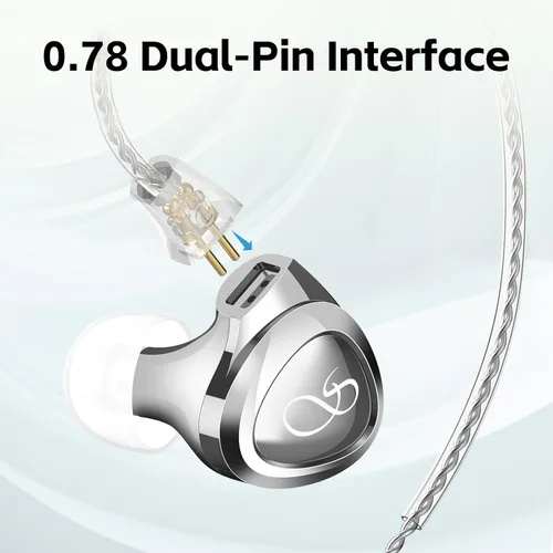 Miniatura 6 de SHANLING SONO - Auriculares intrauditivos con cable, monitor de oído de alta resolución 2DD+1BA IEMs, auriculares híbridos triple dinámicos sin Azul