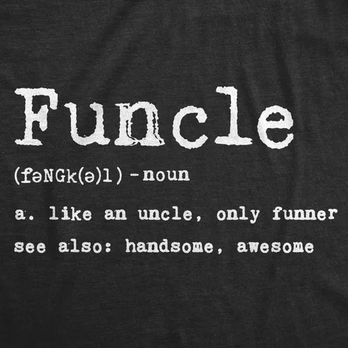 Miniatura 2 de Crazy Dog Mens Funcle Definition T Shirt Funny Uncle Shirt Graphic Tee