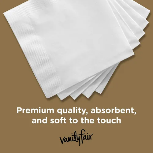 Miniatura 5 de Vanity Fair Servilletas de papel para bebidas Entertain Beverly, 480 unidades, servilletas desechables hechas para entretenimiento y eventos