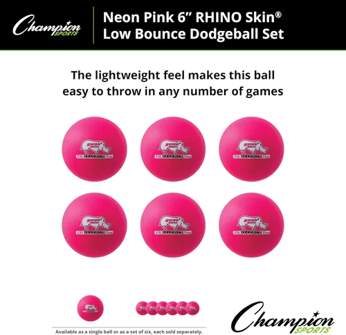 Miniatura 5 de Champion Sports® Rhino Skin® Juego de pelotas de eva de bajo rebote y unidades individuales para patio de juegos, educación física, patio trasero