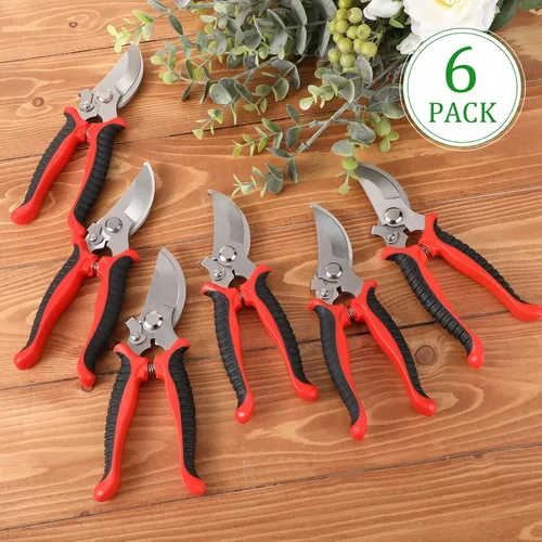 Miniatura 4 de 6 tijeras de podar de jardín resistentes a granel, tijeras de jardinería de acero inoxidable, tijeras de jardinería de mano, podadoras manuales