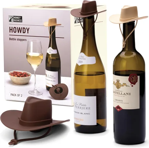 Miniatura 13 de Tapón de vino de silicona Monkey Business Sella la botella y mantiene el vino fresco/Lindos accesorios para vino/Gadgets de cocina/Tapón