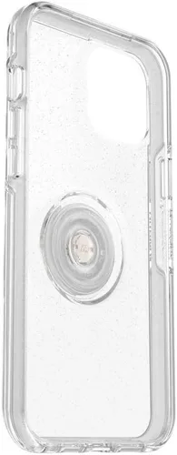 Miniatura 6 de OtterBox Funda transparente para iPhone 12 mini Otter + Pop Symmetry Series - Stardust POP, PopSockets integrado PopGrip, delgada, apta