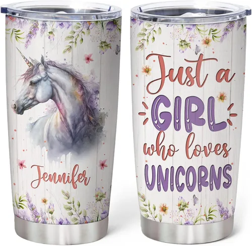 Miniatura 28 de Hyturtle Regalos personalizados para los amantes de los osos – Just A Girl Who Loves Bears - Vaso de acero inoxidable con nombre personalizado de 20