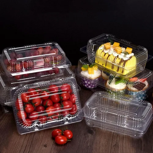 Miniatura 7 de TOFLEN Recipientes desechables de plástico resistente con bisagras con tapas transparentes (paquete de 40) recipientes para pan de 7.2 x 4.7 x 3