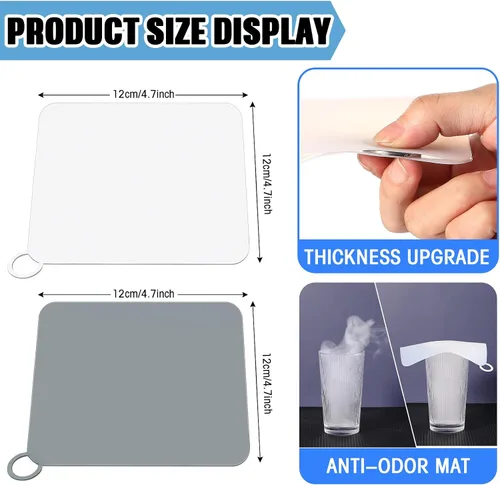 Miniatura 2 de Yinkin 6 Piezas Cubiertas de Desagüe para Mantener Alejados los Insectos Tapones de Silicona para Piso de Ducha y Bañera Tapones de Desagüe