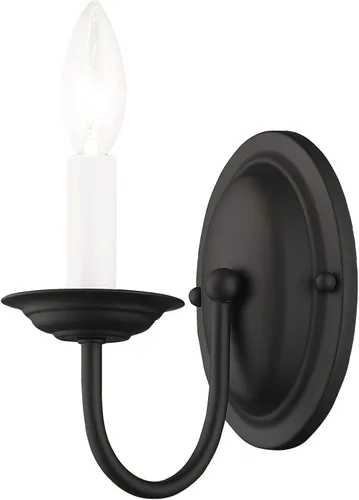 Miniatura 3 de Livex Lighting 4151-04 Home Basics Aplique de Pared Negro de 1 Luz