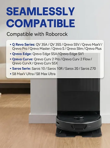 Miniatura 2 de Bolsas de polvo reutilizables para Roborock Qrevo S8 MaxV Ultra, S8 Max Ultra, Saros 10R Robot Vacuum Multifunctional Dock, Bolsas de aspiradora