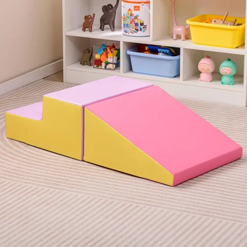 Miniatura 9 de Costzon Juguetes de escalada para niños pequeños, juego suave para gatear, escalar, deslizarse, jugar activo en interiores, 2 bloques de escalada