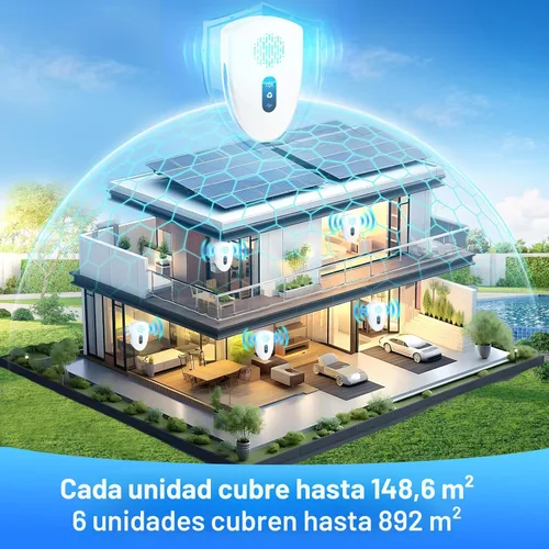 Miniatura 4 de Repelente ultrasónico de control de plagas actualizado 2026, repelente de ratones para interiores para arañas, insectos, cucarachas, hormigas