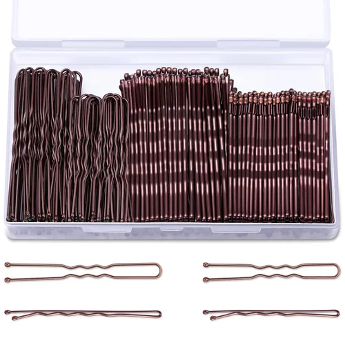 TsMADDTs Bobby Pins - Horquillas para el pelo en forma de U para moños de ballet para mujeres y niñas con caja de almacenamiento, 2.4 pulgadas y 2